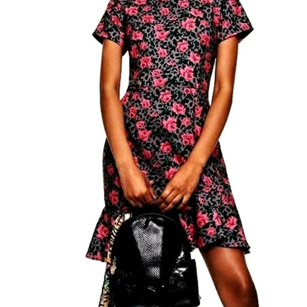 Betsey Johnson Cheetah/Rose Dress